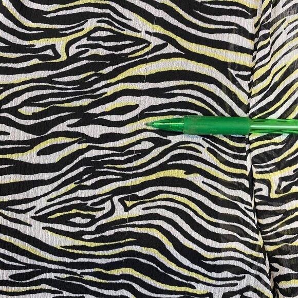 Christopher & Banks Zebra print blouse Womens Extra Large XL black yellow white - Picture 11 of 11